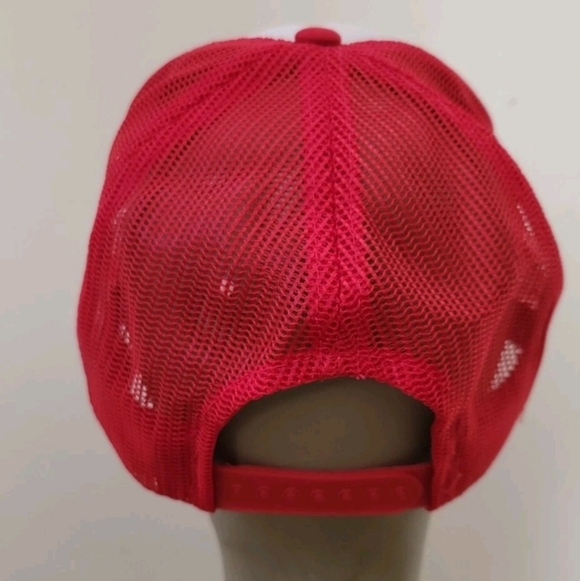 NFL Louisville Slugger Red & White Adjustable Trucker Vintage Snapback Hat - Picture 6 of 9